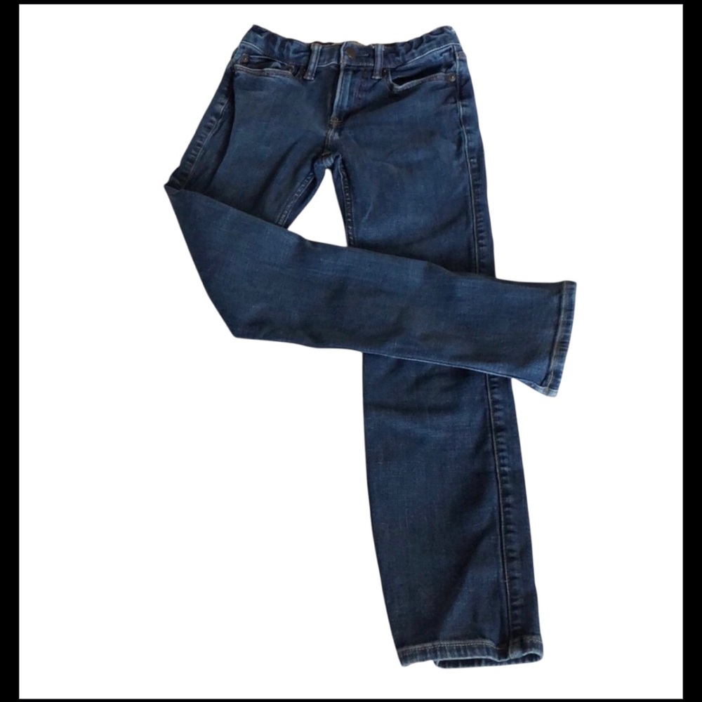 Kid’s size 11/12 Abercrombie slim straight blue jeans with adjustable waistband